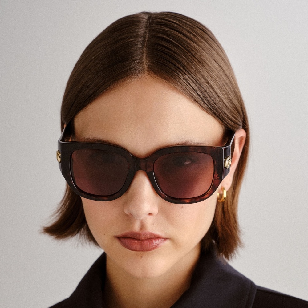 NEW GG1599SA 002 GUCCI HAVANA BROWN ROUND WOMEN GUCCI SUNGLASSES